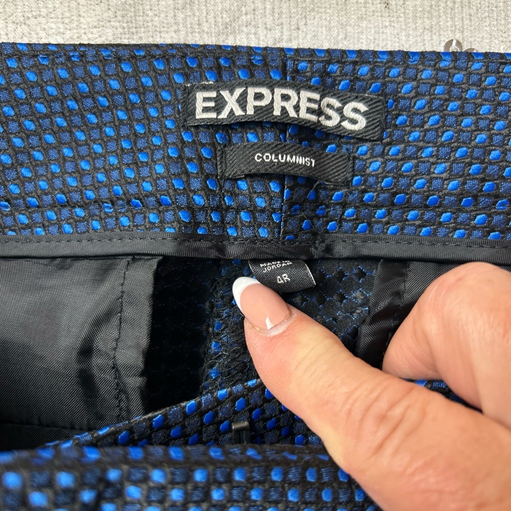 Express Navy Patterned Pants - Picture 6 of 8